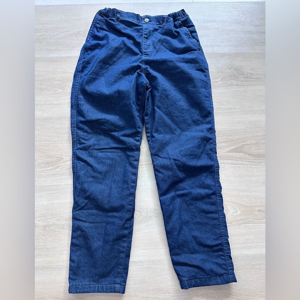 UNIQLO Kids Elastic Waist Cold Weather Fleece Lined Jeans, Size 13